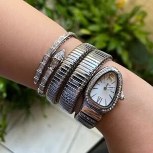 Elegant Silver-Tone Luxury Watch