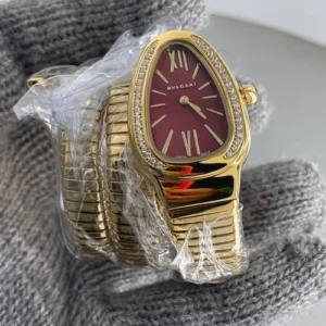 Golden Bvlgari Serpenti Women Watch #109