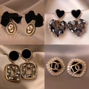 Luxury Crystal & Enamel Statement Earrings Collection